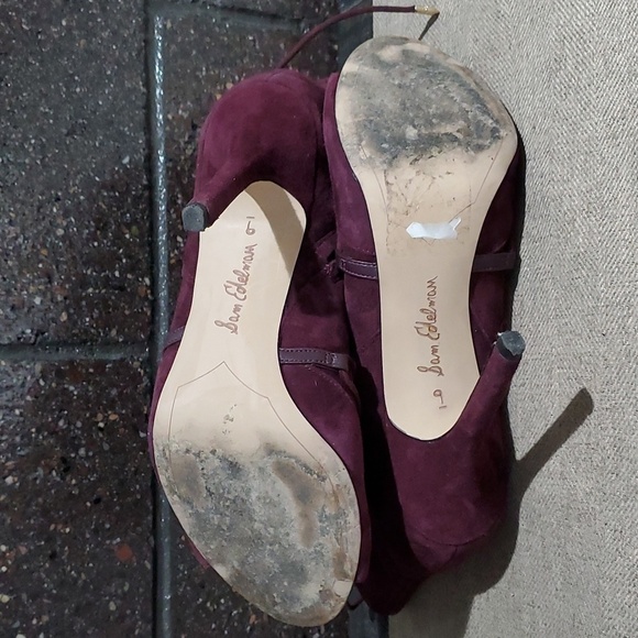 SAM EDELMAN ASHER SUEDE PEEP TOE HEELS SIZE 9 4 INCH HEELS GLADIATOR - Picture 9 of 13